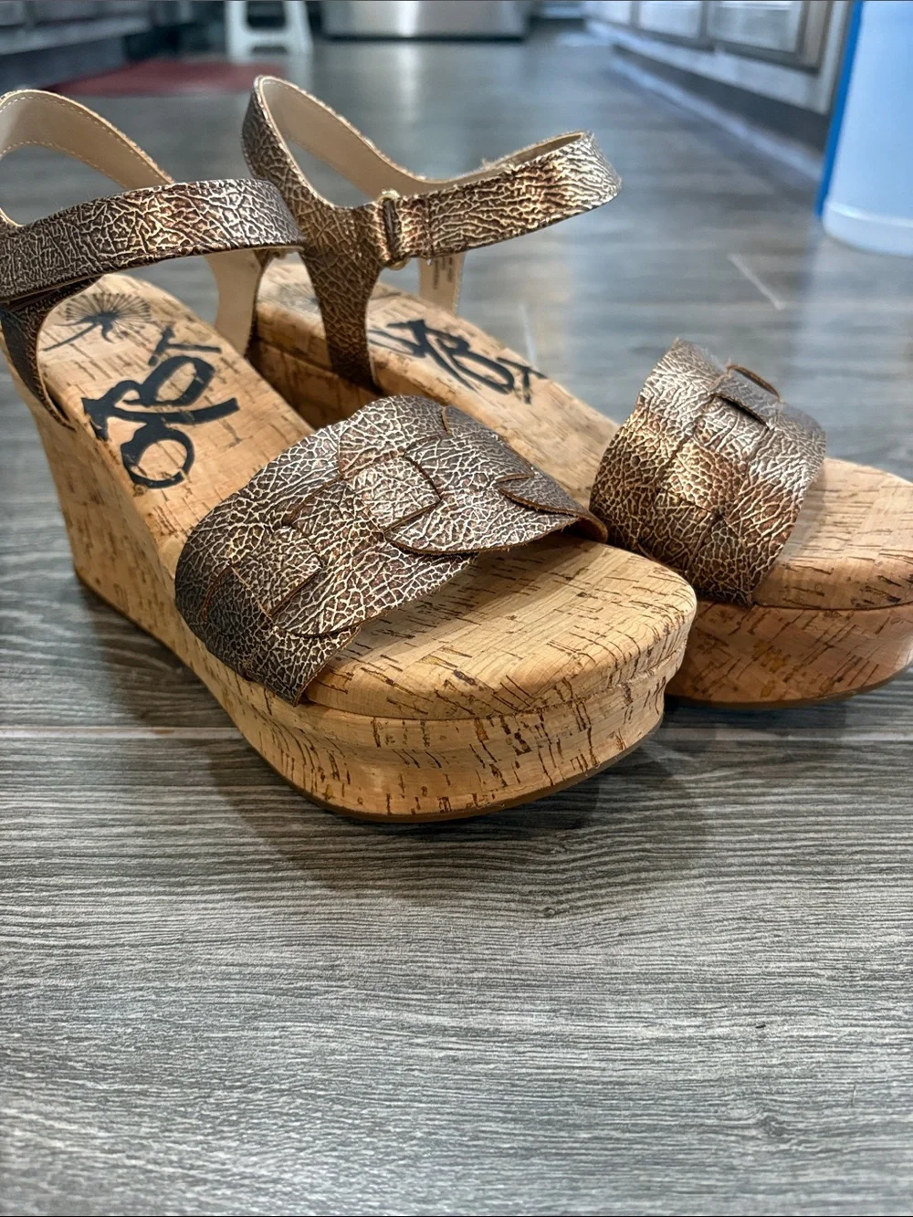 Womens OTBT Charleston/Gold  Wedge Sandals